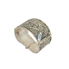 Bangle Bracelet Kada 925 Sterling Silver Women Handmade Hand Engraved India C229